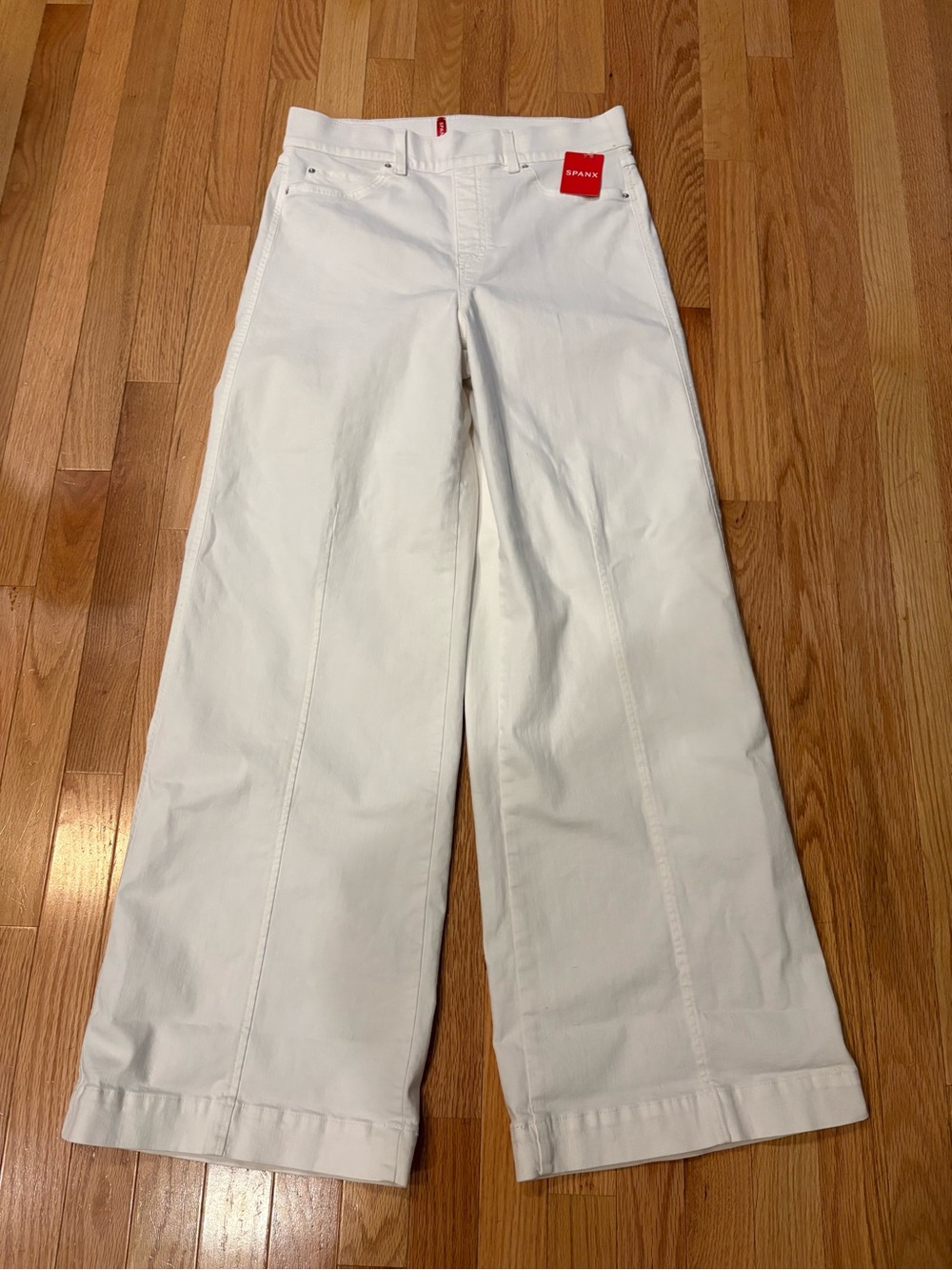 SPANX NWT White Wide-Leg High-Rise Jeans